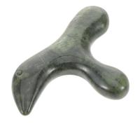 iplusmile Bâton de Massage Jade Naturel pour Mains Outil Acupression Polyvalent Stick de Réflexologie Corporel et Confortable