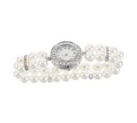iplusmile bijoux bracelet de perles montre de fête montée en or Les femmes regardent minnowxy Réginald Plastique blanche