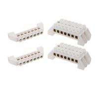 iplusmile Bloc de Jonction Structure Pont Robuste Terminal en Cuivre 7 Positions 8pcs Haute Conductivité pour Systèmes Électriques Domestiques et Industriels