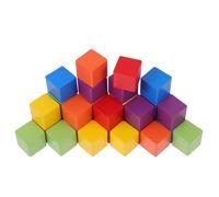 iplusmile Blocs de Construction Colorés en Bois 60Pcs Jouets Éducatifs pour Garçon et Filles Cubes Carrés Développement Physique et Intellectuel Activités Tout-Petits