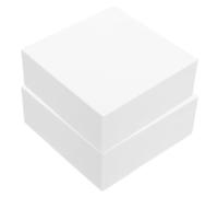 iplusmile Blocs de Mousse Carrés Blancs pour Sculpture et Peinture, Surface Lisse, Design Facile à Connecter, 2 Pièces en Écume pour Artistes et Amateurs de DIY
