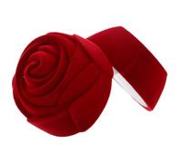iplusmile Boîte à Bague de Rose Rouge Petite Boîte à Bagues Floquée Porte-Bijoux Écrin Romantique pour Mariage et Saint-Valentin Rangement Pratique