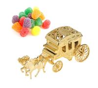 iplusmile Boîte à Bonbons de Mariage Carrosse Doré Coffrets Présents pour Événements Boîtes à Dragées pour Fête Décoration de Table Contenant Friandises Baby Shower