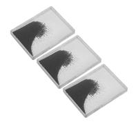 iplusmile Boîte à Limaille de Fer Magnétique 3pcs en Plastique Noir pour Expériences Scientifiques, Simulation Réelle du Champ Magnétique, Outil Pédagogique pour Lycée et Enseignement