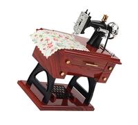 iplusmile Boîte à Musique Vintage Machine à Coudre Rétro Décorative Figurine Nostalgique Plastique Mini Boîte Musicale pour Collection et Cadeau Sentimental