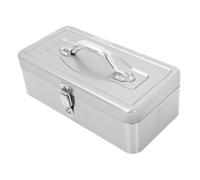 iplusmile Boîte à Outils Acier Inoxydable Portable Capacité avec Poignée Organiseur Multi-Compartiments pour Atelier Garage et Usage Domestique Coffret Métal Robuste pour Rangement Matériel