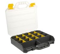 iplusmile Boîte à Outils Portable Transparente avec Séparateurs Amovibles Organisateur de Composants Électroniques de Quincaillerie Rangement pour Vis Écrous Petits Outils