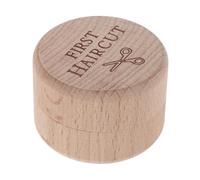 iplusmile Boîte à Souvenirs Bébé en Bois Naturel de Hêtre, 5 X 5 X 3,5 Cm, Coffret pour Cheveux Fœtaux et Première Coupe, Boîte de Rangement pour Dents et Souvenirs, Style Rustique