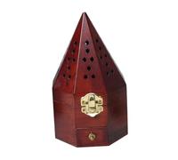 iplusmile Boîte à Style Chinois Brûleur Sculpté Porte Artisanal Décoratif pour Maison Finition Antique