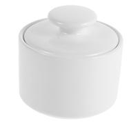 iplusmile Boîte à Sucre Céramique avec Couvercle Hermétique Sucrier Blanc Vintage pour Cuisine et Comptoir Pot à Sucre et Compact pour Café et Sel