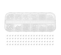 iplusmile Boîte Compartiments Perles Acier Inoxydable pour Manucure Décoration Ongles DIY Outils Charme et Accessoires pour Nail Art
