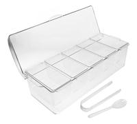iplusmile Boîte de Conservation Alimentaire Capacité Spacieuse avec Couvercles Fourchettes et Clips Boîte à Salade Réfrigérée Compartiments pour Snacks Frais Condiments et Pique-