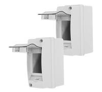 iplusmile Boîte de Distribution Électrique 2 Voies Ip65 Étanche Fenêtre Transparente Boîte à Disjoncteurs en Plastique Protection pour Installation Intérieure et Extérieure Lot de 2