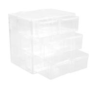 iplusmile Boîte de Rangement Acrylique Portable pour Lentilles de Contact Six Compartiments et Tiroir, Protection Anti-poussière pour Bureau ou Usage Quotidien