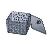 iplusmile Boîte de Rangement Acrylique Transparente pour Coton Tige et Disques Démaquillants Organisateur Cosmétique avec Couvercle Étanche Compacte pour Salle de Bain et Maquillage