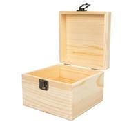 iplusmile Boîte de Rangement Bois Brut avec Serrure Coffret Artisanal DIY Polyvalent pour Bijoux Souvenirs et Décor Personnalisable