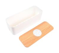 iplusmile Boîte de Rangement Câbles avec Rond Organiseur de Câbles pour Maison et Bureau Cache Multiprise et Chargeur Conteneur de Rangement pour et Prises Boîtier Compact Blanc
