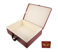 iplusmile Boîte de Rangement Décorative Portable Papier Épaissi pour Mariage et Fêtes Coffret à Pratique et Élégant Rouge