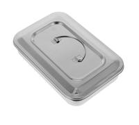 iplusmile Boîte De Rangement En Acier Inoxydable 24x16.5x5 Cm Couvercle Pour Outils De Beauté Et Usage Médical Professionnel