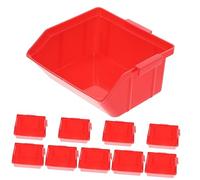 iplusmile Boîte de Rangement Plastique Compartimentée Rouge Boîte à Composants Empilable PP pour Organisation Quotidienne et Maintenance