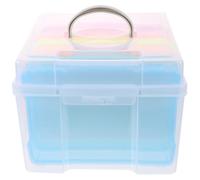 iplusmile Boîte de Rangement pour Photos Étanche Poussière et Facile à Transporter 5x7 6 Compartiments en Pp 1 Set Pratique pour Cartes et Boutons