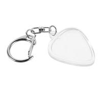 iplusmile Boîte de Rangement Transparente Pratique Rangement Protection en Plastique de Cœur Porte-clés en Métal pour Médiators de Guitare Lors Pratique Quotidienne