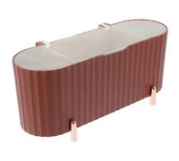 iplusmile Boîte Rangement Plastique Multifonctionnelle pour Cotons Cosmétiques Boîte de Conservation de Bureau Anti-poussière Conteneur de Stockage Compact pour Étudiants Couleur Rouge