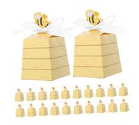 iplusmile Boîtes à Dragées Abeilles 30 Pièces Boîtes à Bonbons En Papier Forme Ruche Pliables Pour Mariage Anniversaire Baby Shower Décoration Festive Personnalisable