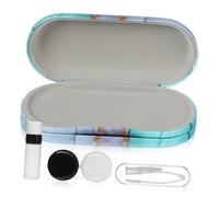 iplusmile Boîtier Double Portable pour Lunettes et Lentilles Étui Résistant PU Compact pour Rangement et Protection Pratique pour Voyage et Usage Quotidien