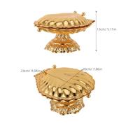 iplusmile Bol à Fruits Coquillage Doré sur Socle Alliage de Zinc Plateau de Service Élégant et Résistant pour Fruits Snacks et Bonbons Plateau Relevé Décoratif pour Table et Cuisine