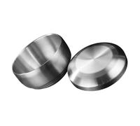iplusmile Bol à Soupe Inox Double Paroi avec Couvercle Bol Coréen Réutilisable pour Cuisine Résistant Chaleur pour Maison