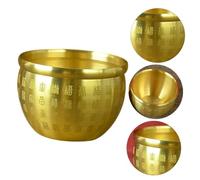 iplusmile Bol Cuivre Décoratif Feng Shui Bassin Au Trésor Traditionnel Chinois Ornement de Bureau pour Fête Du Nouvel An Chinois et Compact pour Décoration Intérieure