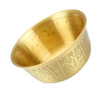 iplusmile Bol Décoratif Doré pour Offrandes Rituelles Bouddhistes Bol Robuste et Facile à Nettoyer Décoration de Table et Support Eau de Temple Ambiance Apaisante pour Maison et Bureau