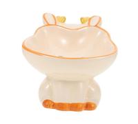 iplusmile Bol en Céramique Surélevé pour Chien et Chat Bol Large et Décoratif avec Motif Cartoon Alimentation Eau Polyvalente pour Animaux de Moyenne et Petite Taille