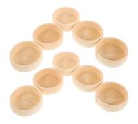 iplusmile Bols Miniatures en Bois Brut à Peindre DIY Lot de 10 Pièces Diamètre 52 MM Petits Bols Décoratifs pour Garçon et Filles pour Loisirs Créatifs Goûters et Activités Artistiques