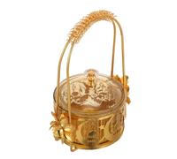 iplusmile Bonbonnière Décorative Islamique en Plastique et Métal avec Couvercle, Plateau Moyen-oriental pour Friandises et Rangement Multifonction, Décoration de Table Eid Mubarak