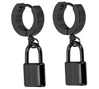 iplusmile Boucles Doreilles Anneaux Acier Inoxydable avec Fermoir Style Verrou pour Femmes et Adolescentes Design et Durable Accessoires Mode pour Toutes Occasions