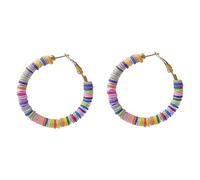 iplusmile Boucles D'oreilles Bohème Pendantes En Argile Polymère Colorée, Style Simple, Légères Et Imperméables, Femmes Et Filles, Accessoires Mode D'été, Taille Moyenne