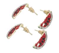 iplusmile Boucles D'oreilles Pastèque Décoratives, Goujons Mignons, 2 Paires, Alliage Léger, Couleur Rouge et Vert, pour Fille, Usage Quotidien et Fêtes, Taille Petite