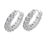 iplusmile Boucles Oreilles Créoles Petites Zircon Étincelant pour Femmes Légères et Élégantes Bijoux Cadeau Mode pour Anniversaire et Fêtes