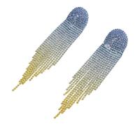 iplusmile Boucles Oreilles Pendantes Dégradé Longues Boucles à Glands Brillantes pour Femme Bijoux de Mariage et Fête Chandelier Résistantes Décoloration