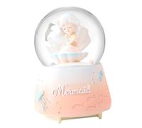 iplusmile Boule à Neige Musicale Sirène Décor Chambre Fille Ornement de Bureau avec Paillettes Décoration Anniversaire et Cadeau Anniversaire pour Filles