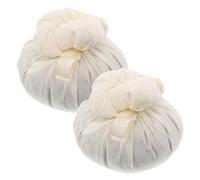 iplusmile Boule de Massage aux Herbes Moxa Chinoise 2 Pcs Compresse Chauffante au Sel Naturelle Balle de Massage Spa Portable pour Détente Cervicale et Dorsale à Domicile Bien-