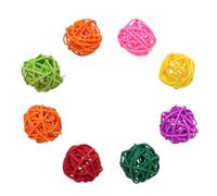 iplusmile Boules en Vigne 10 Pièces en Rotin Naturel Jouets pour Perroquets Stimulation Mentale et Instinct de Mastication Satisfaits Couleur Aléatoire pour Cage à Oiseaux