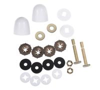 iplusmile Boulons de Fixation pour Toilette Capuchons, Acier Inoxydable | Kit D'installation Rondelles, Écrous et Vis, Finition Polie, Usage Salle de Bain, Entretien Maison