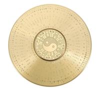 iplusmile Boussole Multifonctionnelle en Cuivre Vintage, Petite Boussole Portable Taiji Bagua avec Gyroscope à Doigts, Divinatoire Traditionnel Chinois, Décoration Compacte et Pratique