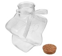 iplusmile Bouteille à Souhaits en Verre Transparent 250 ML avec Bouchon Liège Bocal Étoile Origami pour Loisirs Créatifs Décoration Mariage Shower Fiole de Conservation Étanche