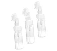 iplusmile Bouteille De Mousse 3 Pièces 150 Ml Transparente Tête De Brosse Souple Pour Nettoyage Visage Usage Voyage Bureau