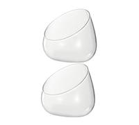 iplusmile Bouteilles en Verre pour Plantes 2 Pcs Conteneur De Stockage Décoratif Maison Design à Ouverture Oblique Robuste Et Solide Support De Rangement Transparent