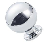 iplusmile Bouton Meuble Laiton Rond Argenté pour Armoire et Commode | Laiton Massif, Style Élégant Moderne Classique, Remplacement Simple, Rénovation Intérieure, la Cuisine, Meubles Anciens